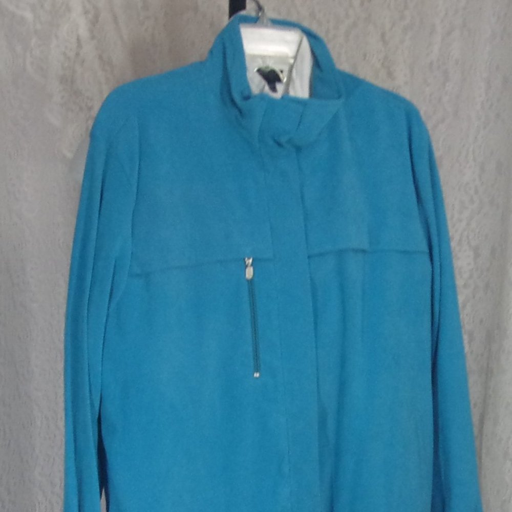 Track Jogging Leisure Suit Jacket Pants Turquoise Blue Allison Daley NWOT